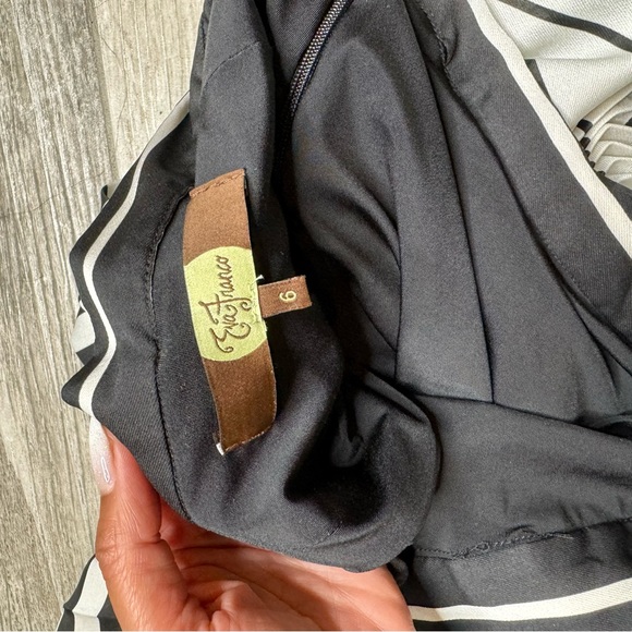 ANTHROPOLOGIE  EVA FRANCO Pleated Skirt Black & White Size 6 - Picture 6 of 10